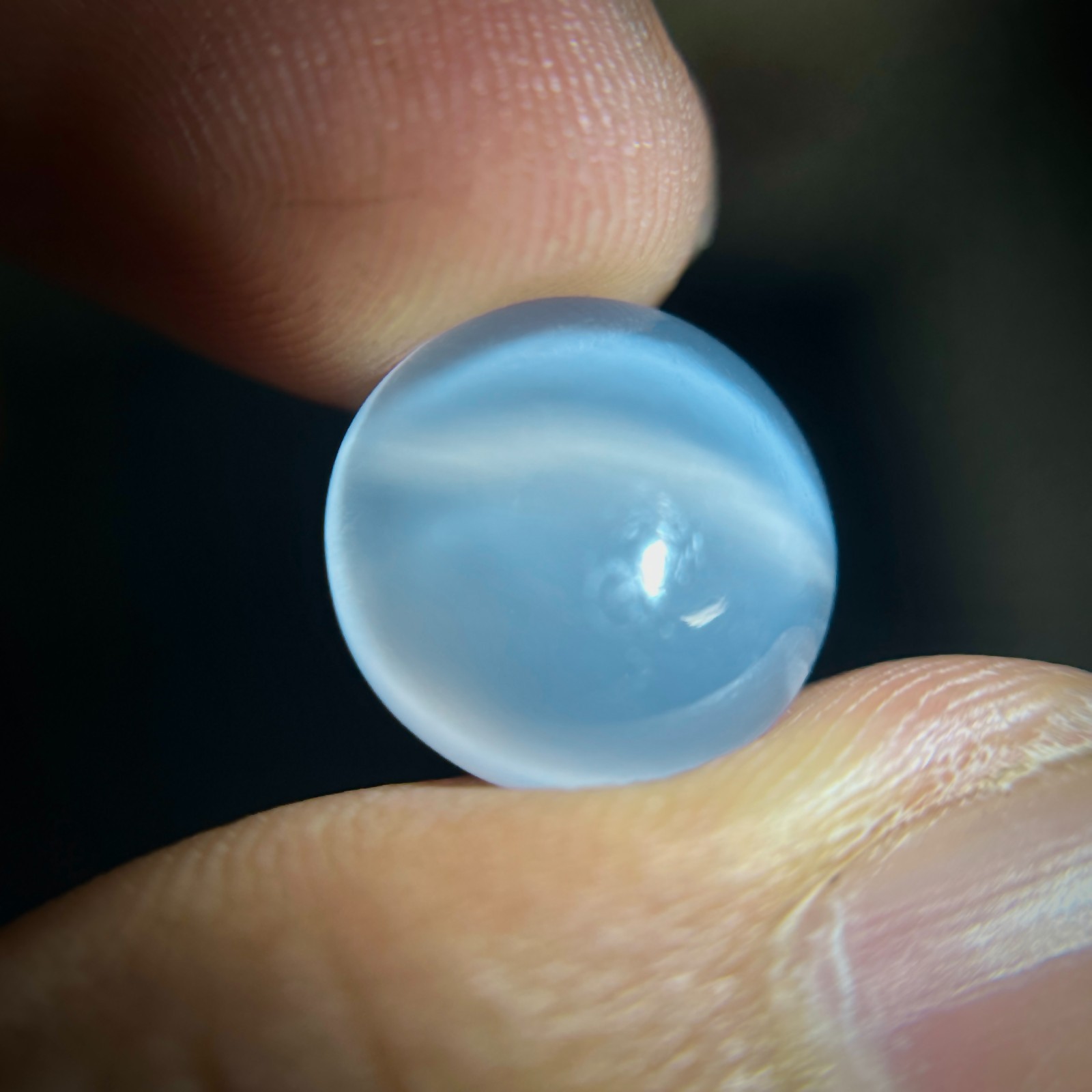 6.45 cts 1Pc Srilankan Natural CATSEYE MOONSTONE Gemstone Round Cab Certified