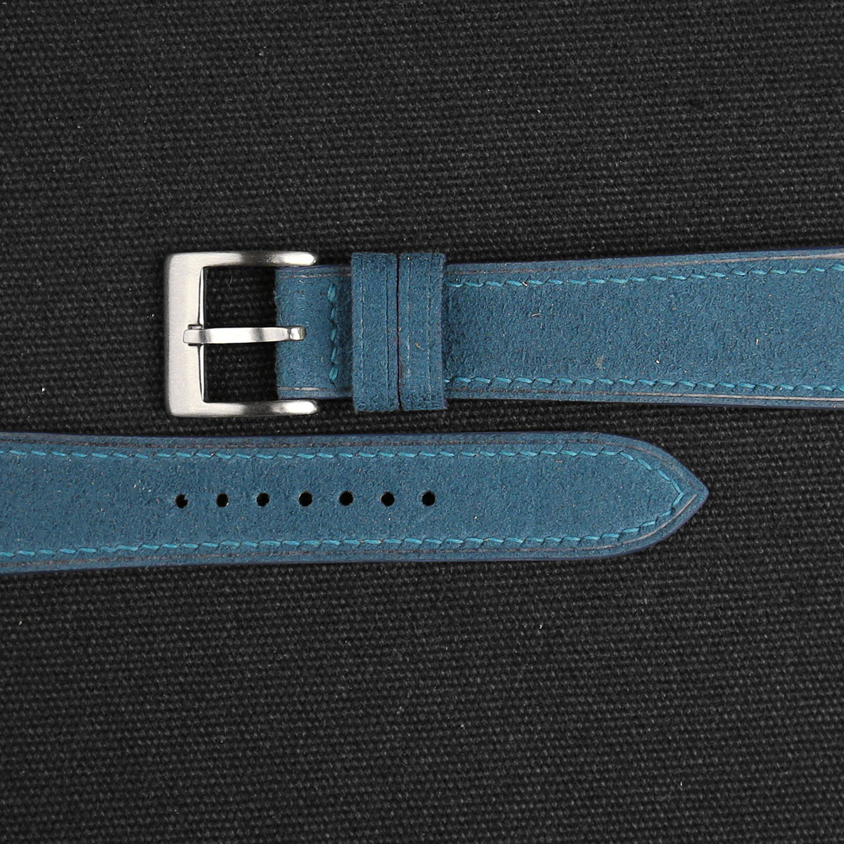 Aqua Green Alcantara Leather Watch Strap Band 18mm 20mm 22mm