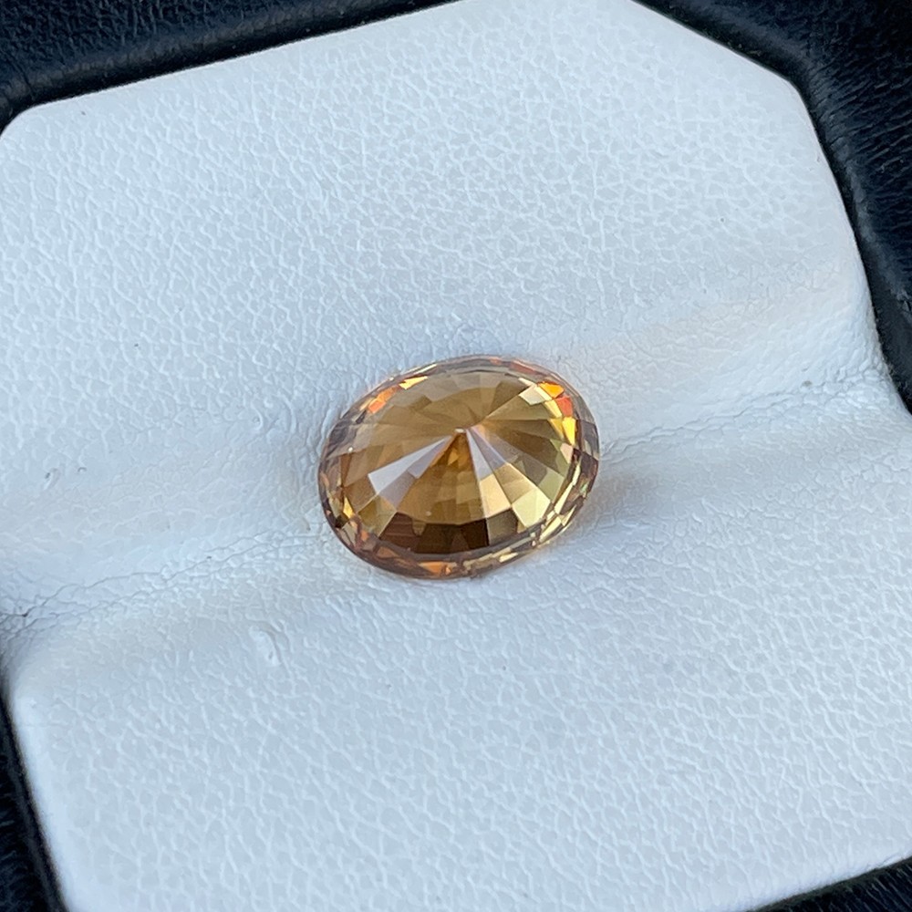 Natural Mustard Yellow Zircon 7.61Ct Oval Cut | Vietnam | Loose Gemstone
