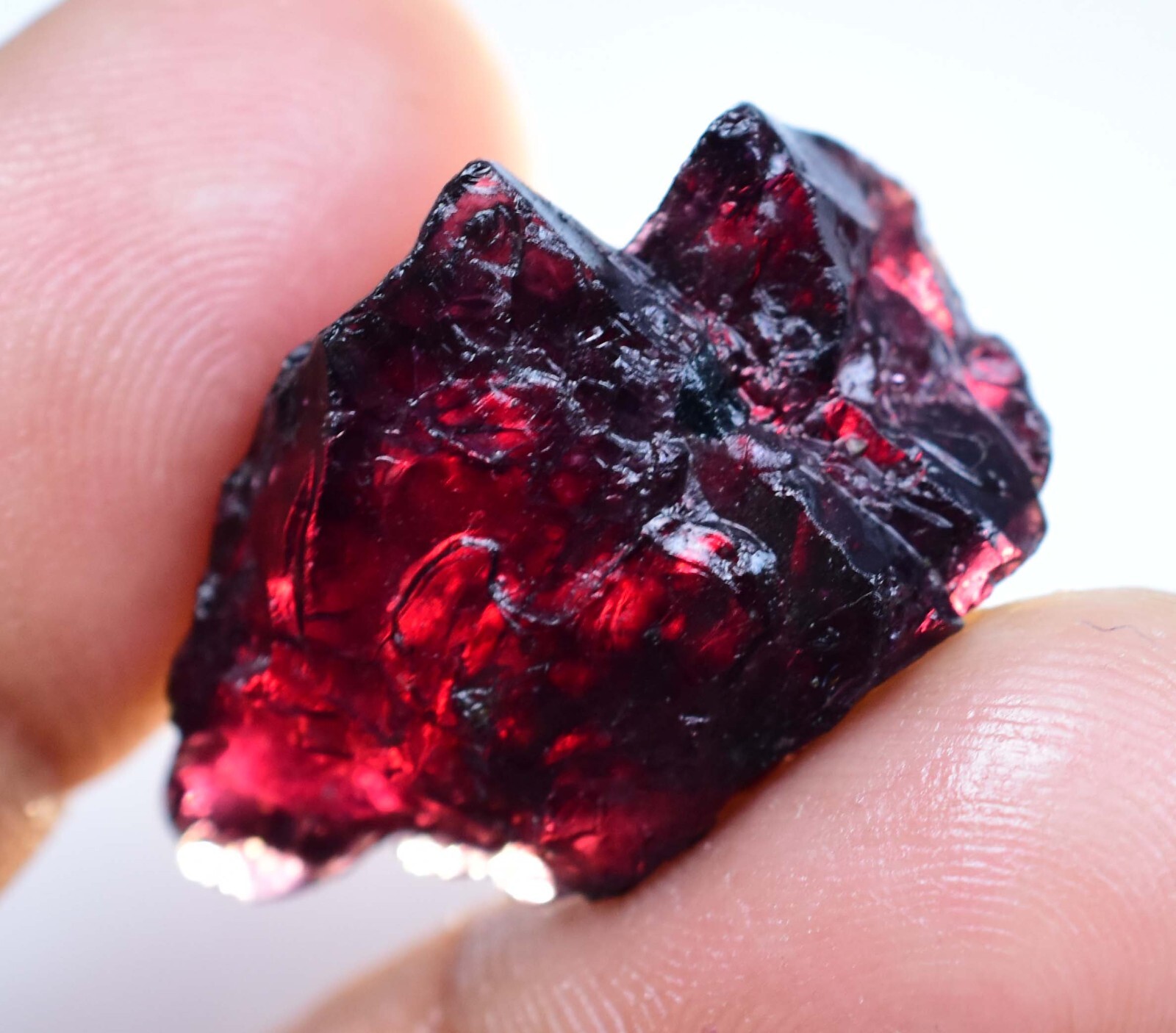 Very Rare Natural Red Painite Rough Unheated 40.70 Ct Burmese Facet Certified