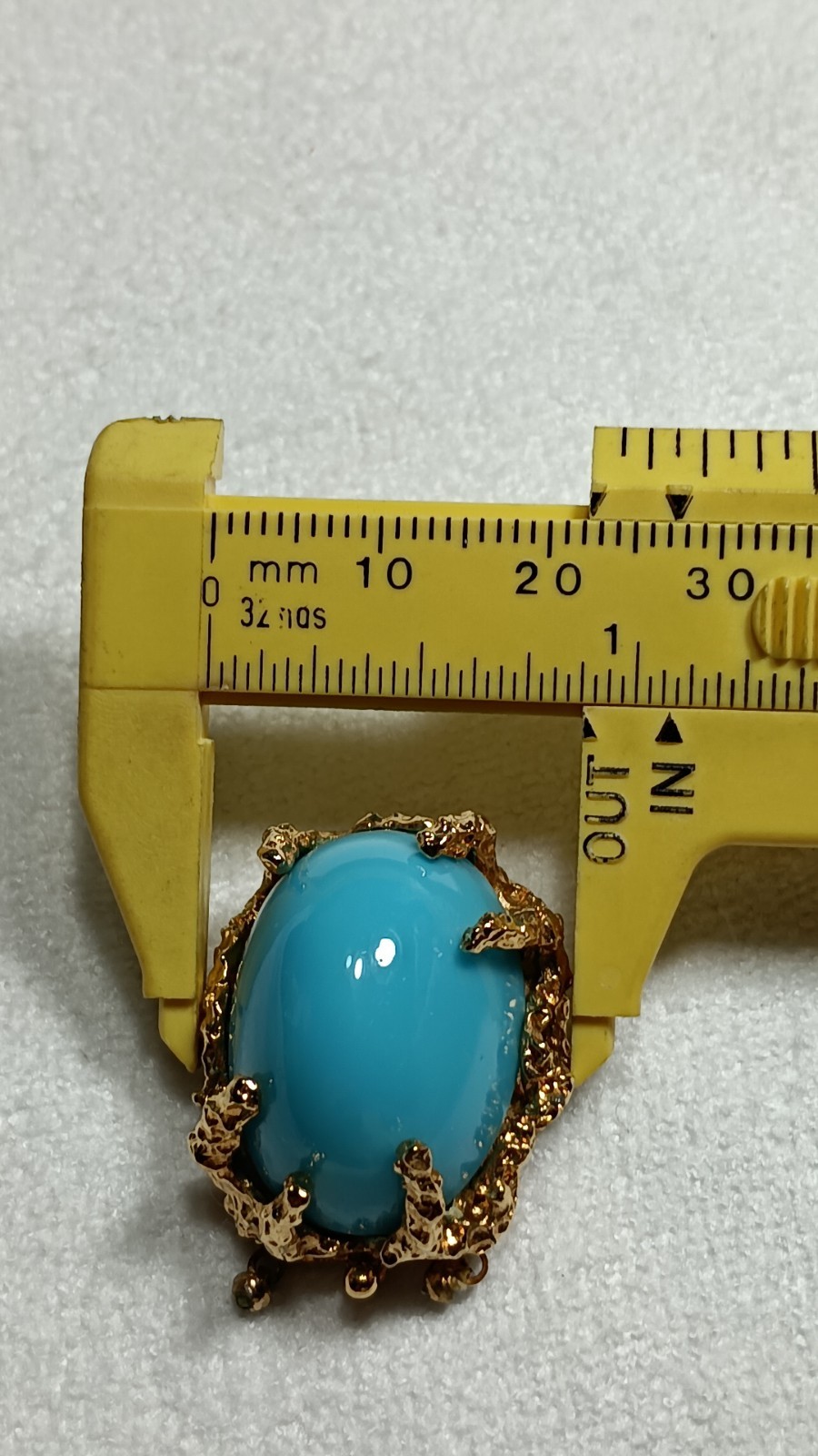Vintage Panetta Blue Glass Gold Tone Beaded Necklace Clasp ONLY