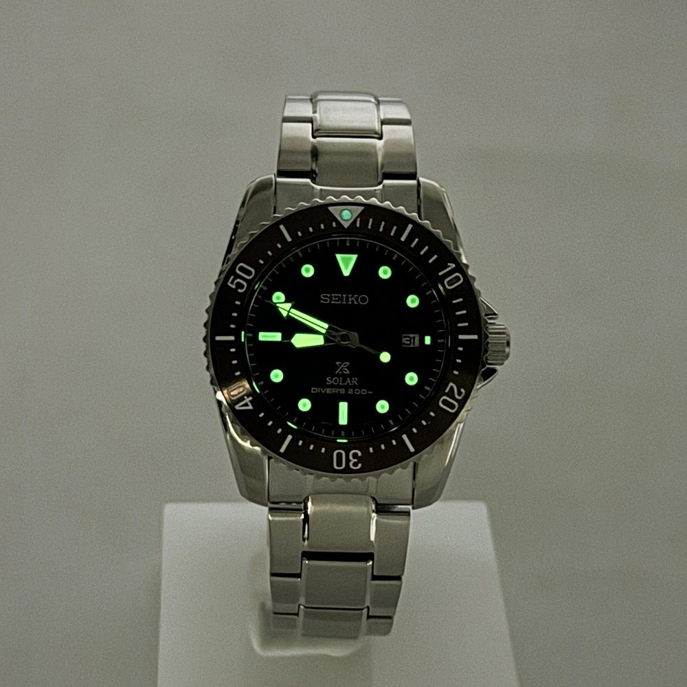 Seiko Prospex Sea Men’s Solar Brown Dial Diver Stainless Watch SNE571