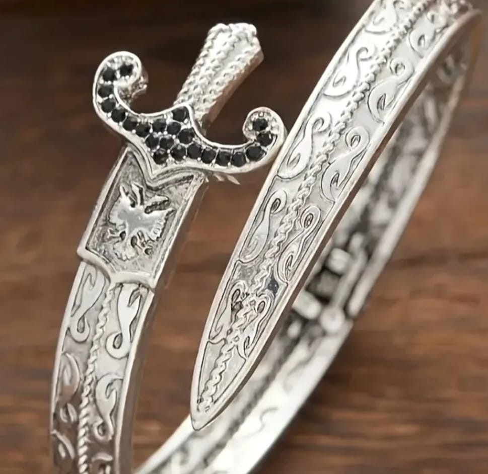 Punk Gothic Geometric Open Sword Bangle bracelet
