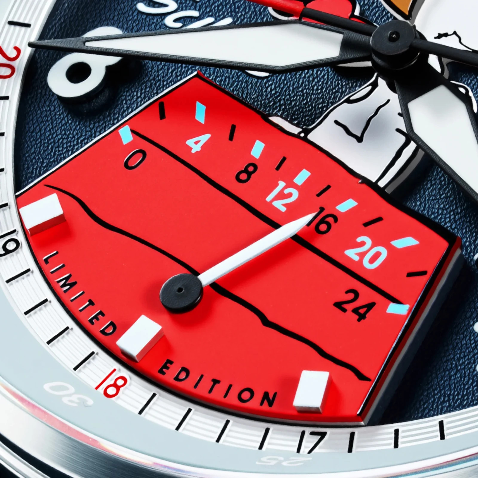 AVI-8 Snoopy Peanuts Flying Ace Azure Aviator McKellar Dual Time Limited 530