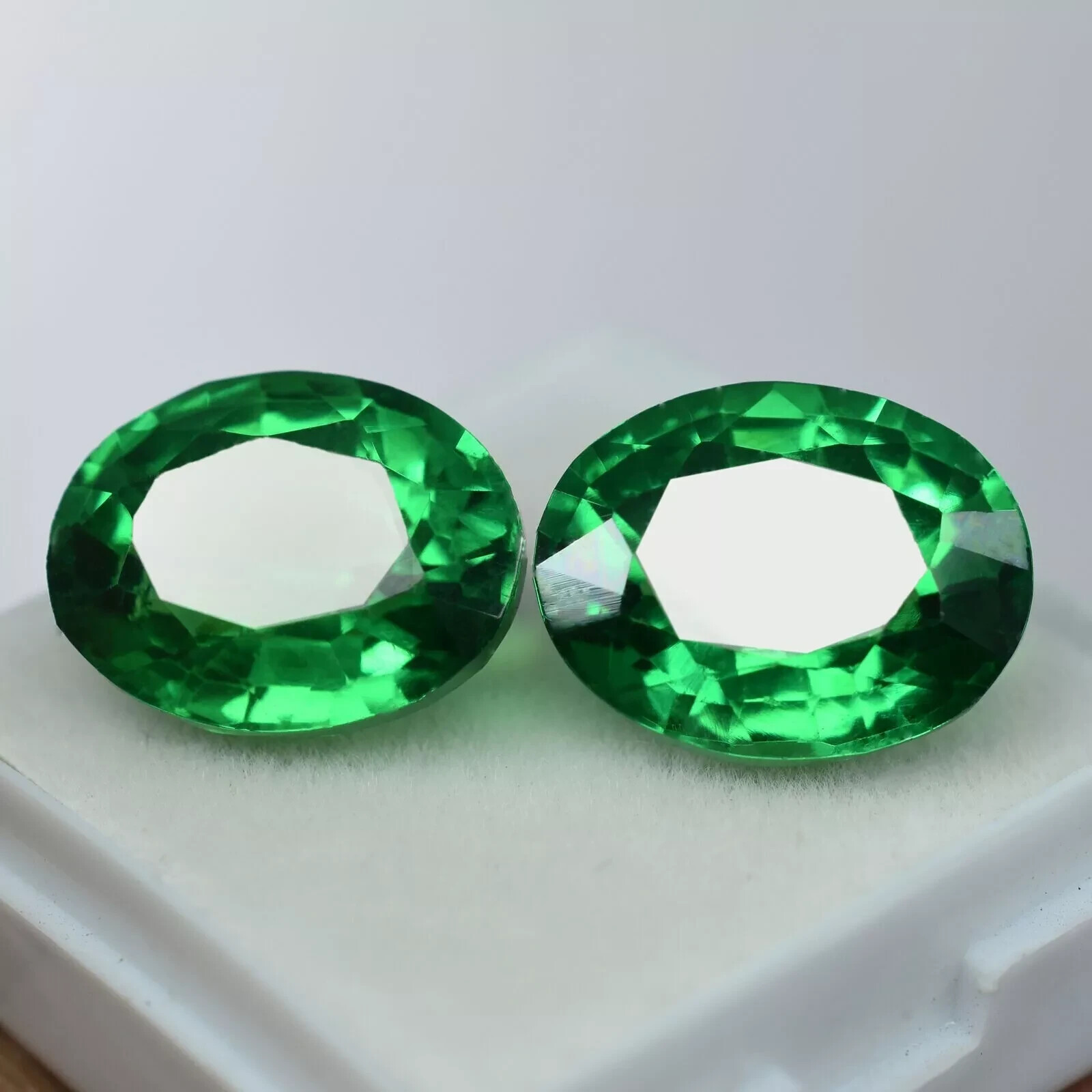 Natural Colombian Emerald Pair 19.60 Ct Loose Gemstone EGL CERTIFIED Oval Cut