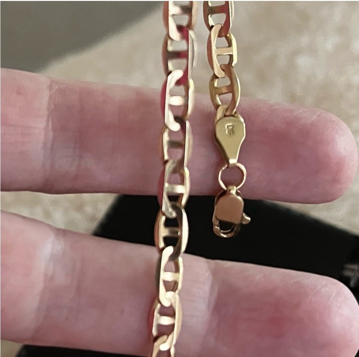 14k Italian Gold Gucci Style Link Bracelet 7” 5.9 Grams