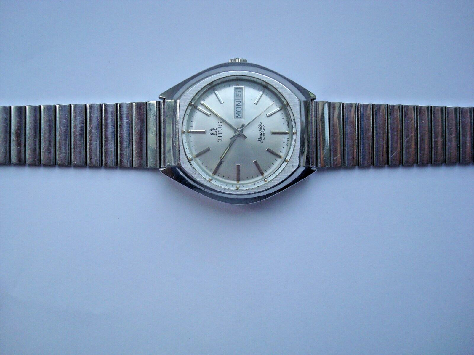 Titus Pierre Vallee Men”s Automatic SS Watch ETA 2879 DD QS Titus Band 5xSigned