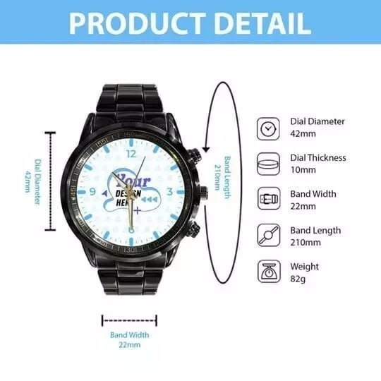 Star Wars Black Stainless Steel Watch – 7672