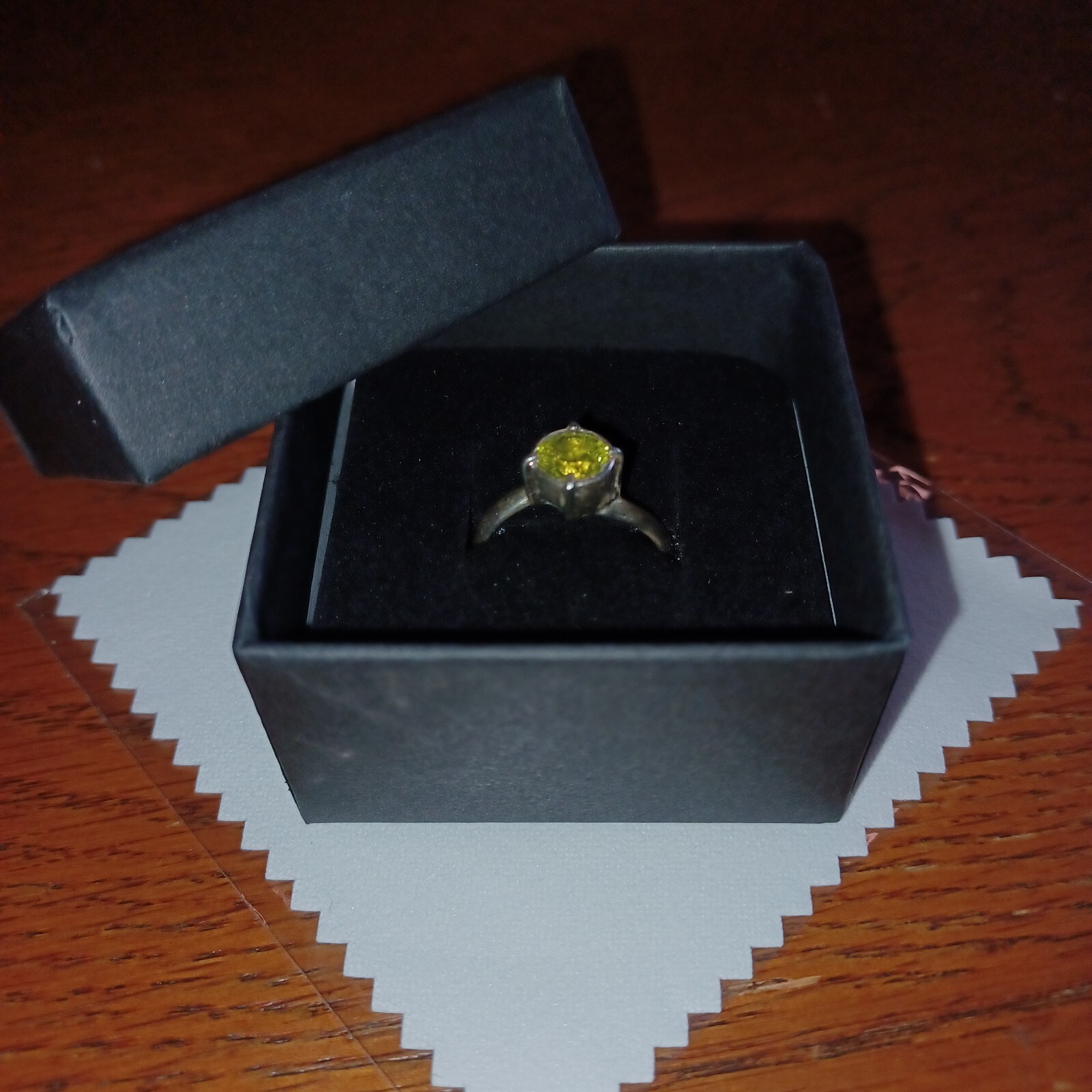HillaboldJewelry Hand Crafted YAG Yttrium Aluminum Ring Sterling Silver Size6.75