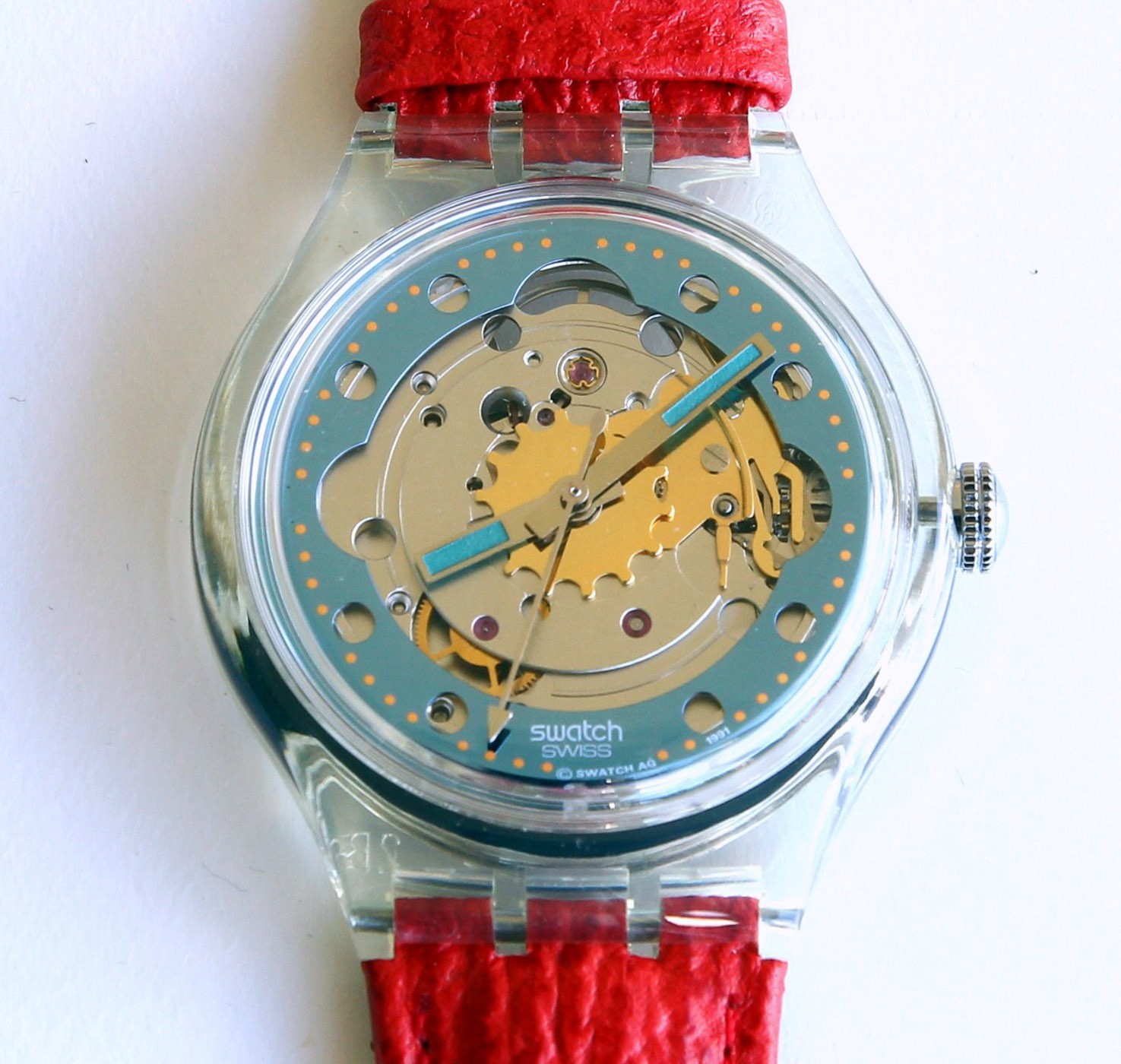 1992 Swatch Automatic – SAK101 – Red Ahead – New