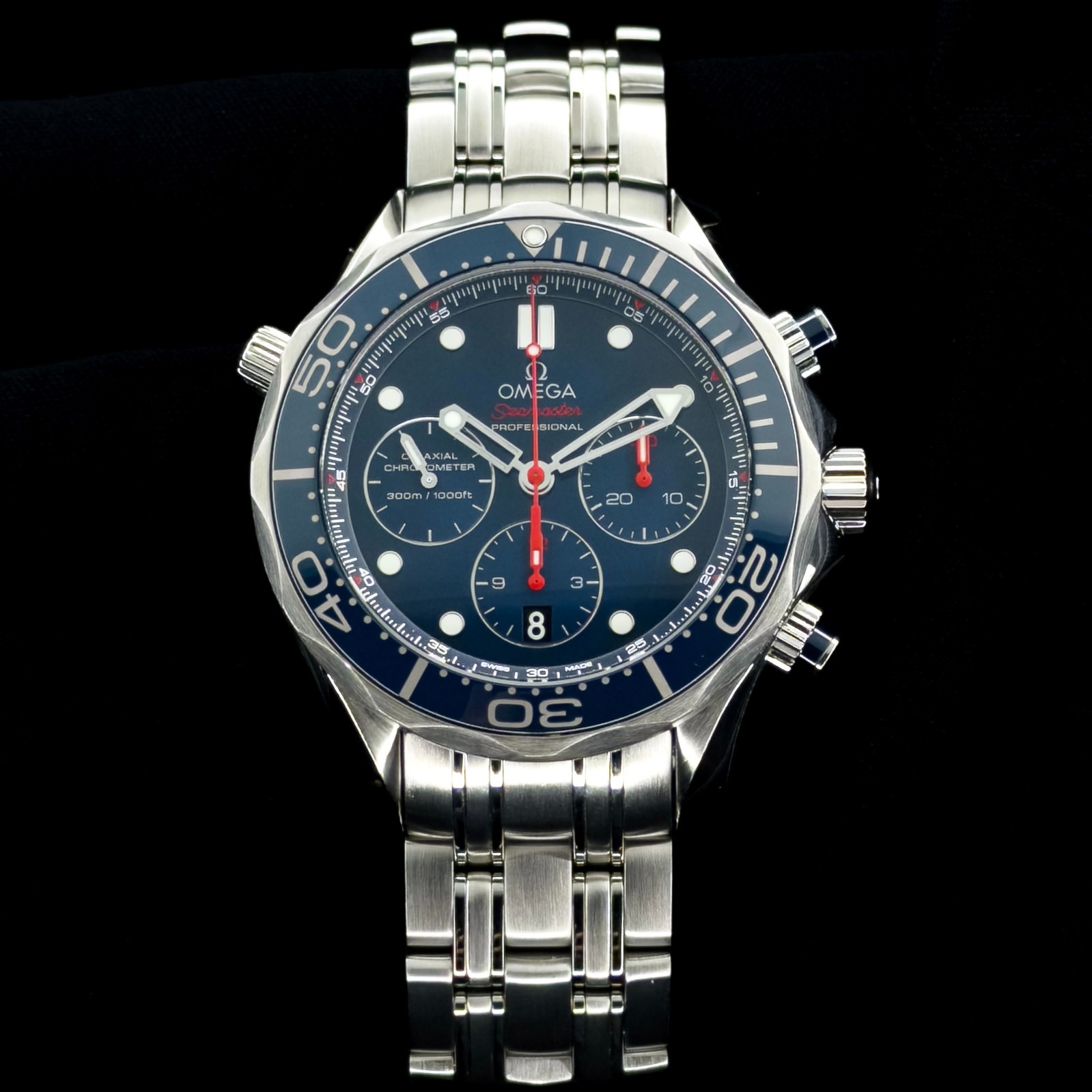 2023 Omega Seamaster Diver 300 M Chrono 44mm 212.30.44.50.03.001 B+P Excellent