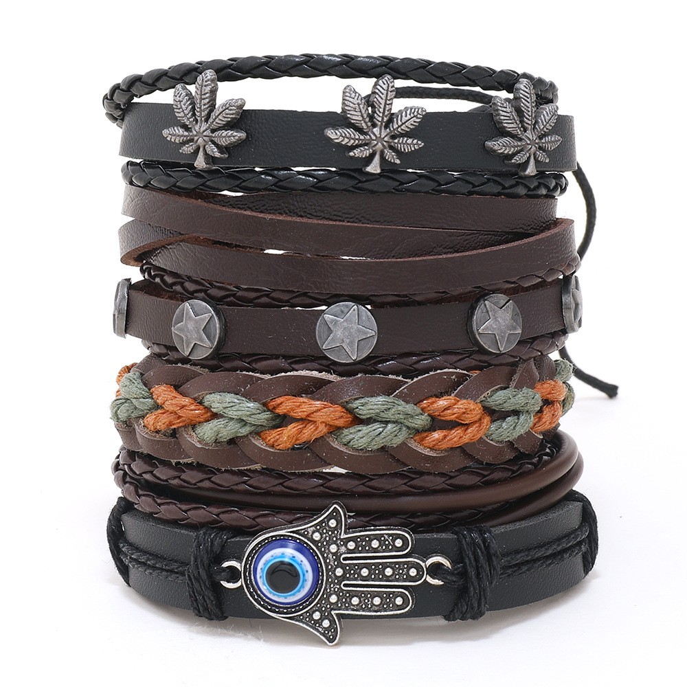 12/30 Wholesale Lot Hot Unisex Handmade Braided PU Leather Bracelet Wristband US