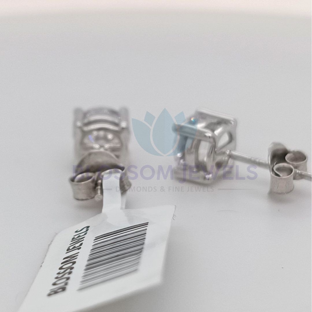 2.00 Ct Round Lab Grown/CVD Diamond Daily Wear Earring 14K White Gold Plated