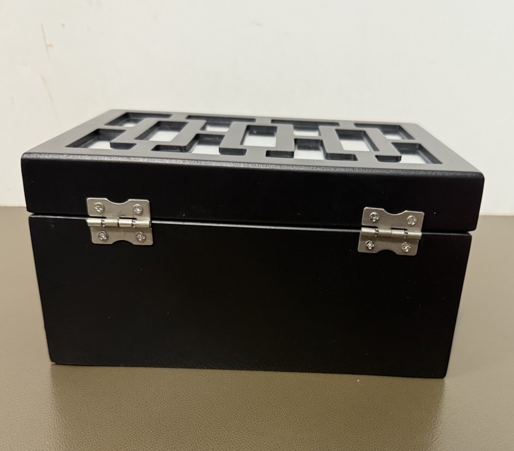 Small Mirror Jewelry Decorative Mini Wooden Table Top Jewelry Cabinet Box