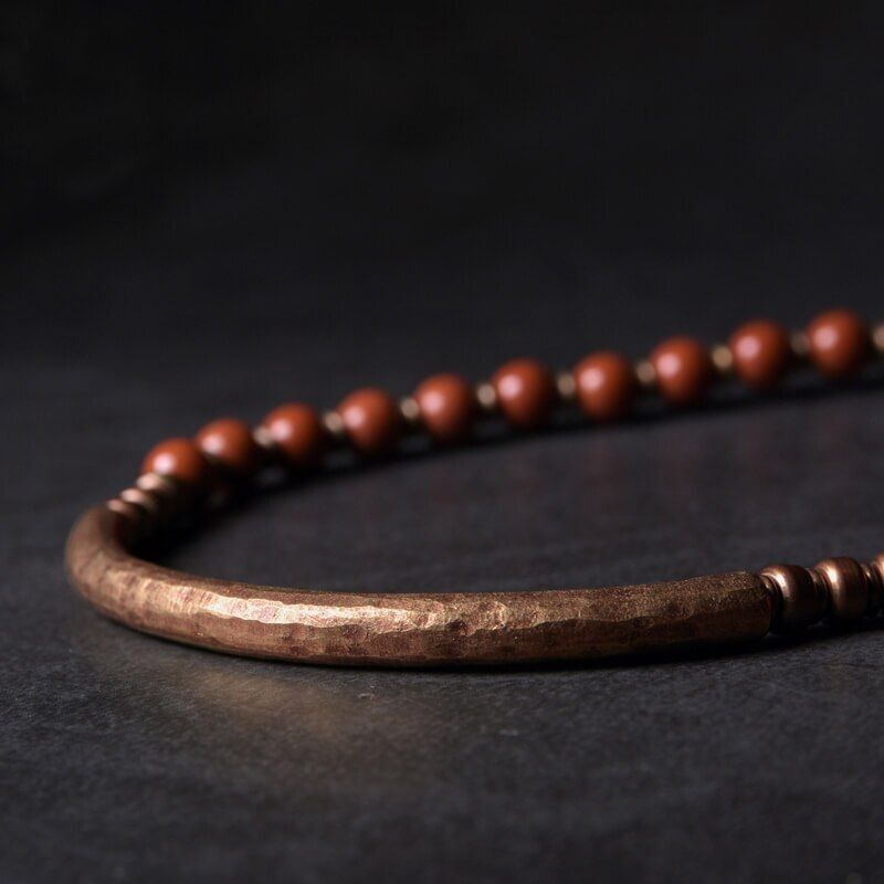 15-22cm Retro Red Stone Copper Handcraft Bracelet Fashion Jewelry NEW