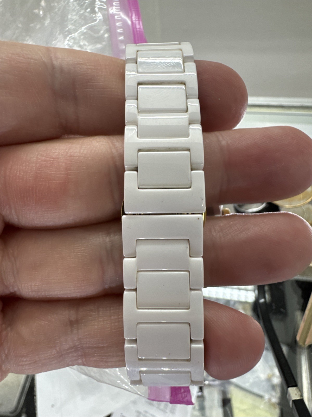 Bulova Millennia Gold White Dial Ceramic Diamond ladies quartz watch