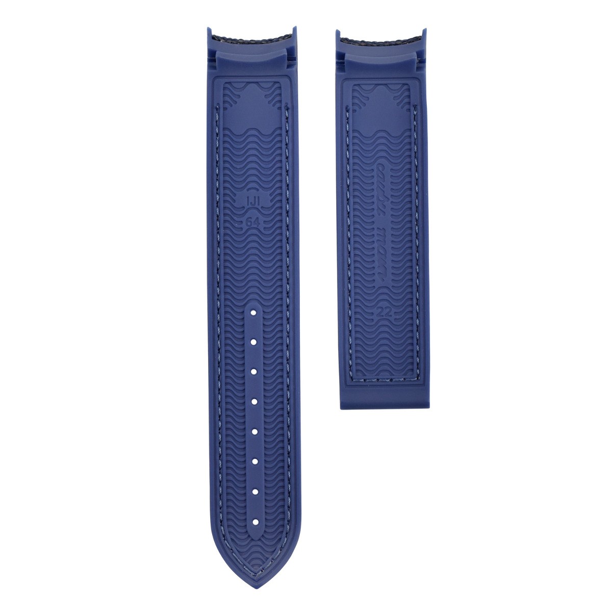 22mm Blue Nylon Rubber Replacement Watch Strap For Omega Planet Ocean