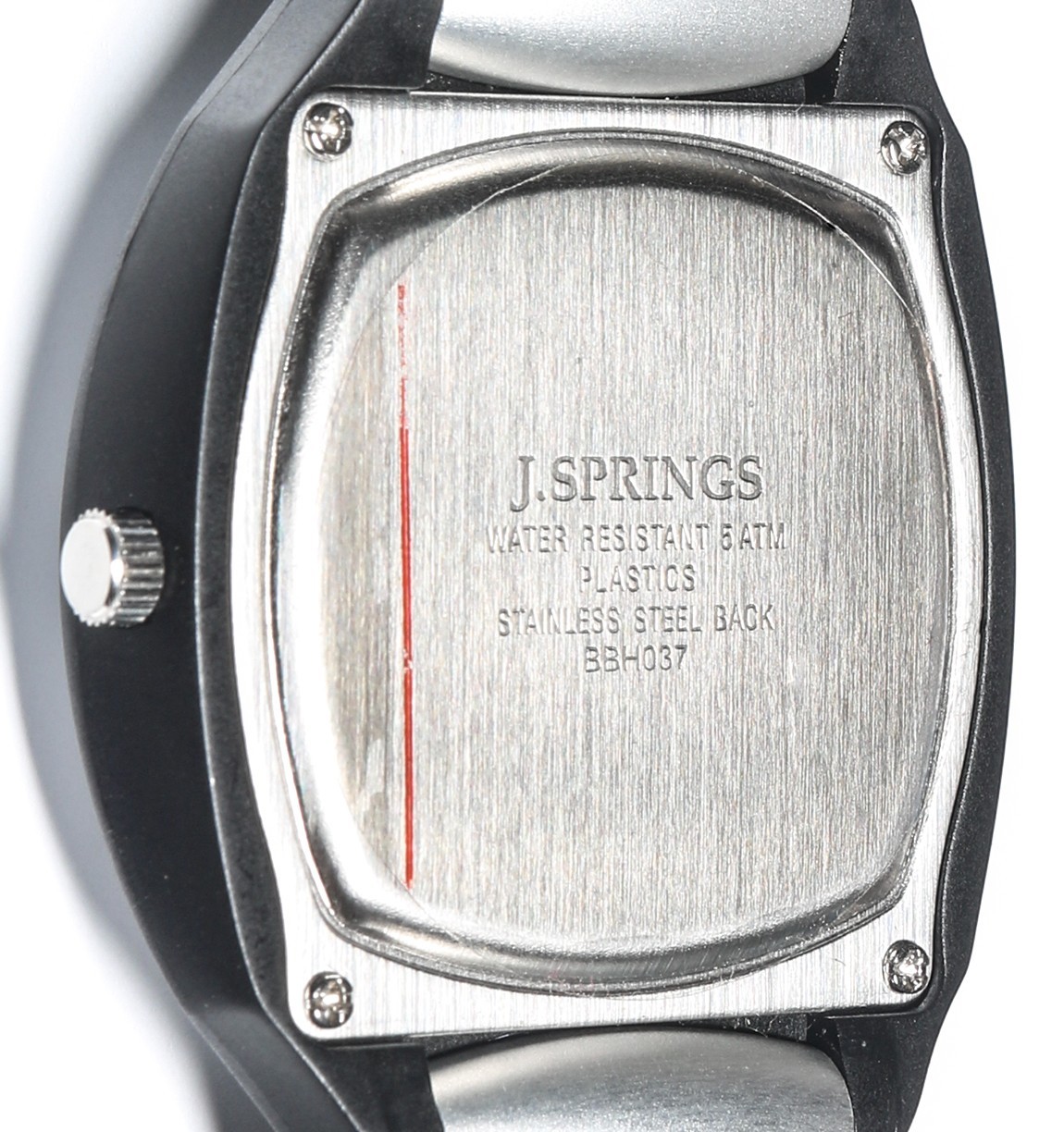Men’s 38mm J. Springs White Dial Black Strap Watch WR – New Cell – Display Model