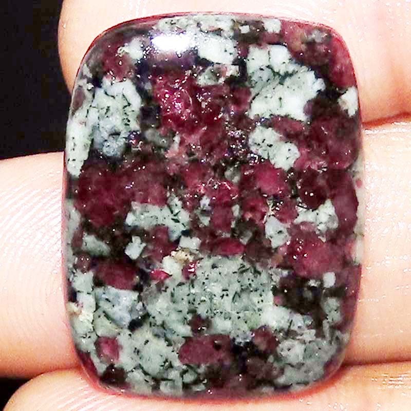 100% Natural 32.20Cts Eudialyte Cushion Cabochon Loose Gemstones 23X30X4mm BC-88