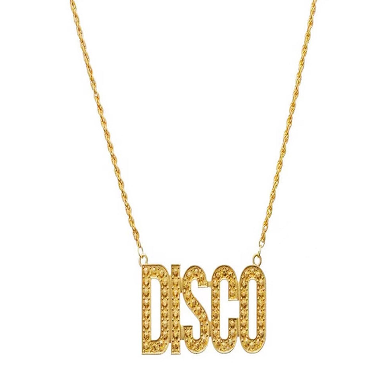 70s Disco Necklace Chain Costume Hiphop Rapper Jewelry Outfit for Men