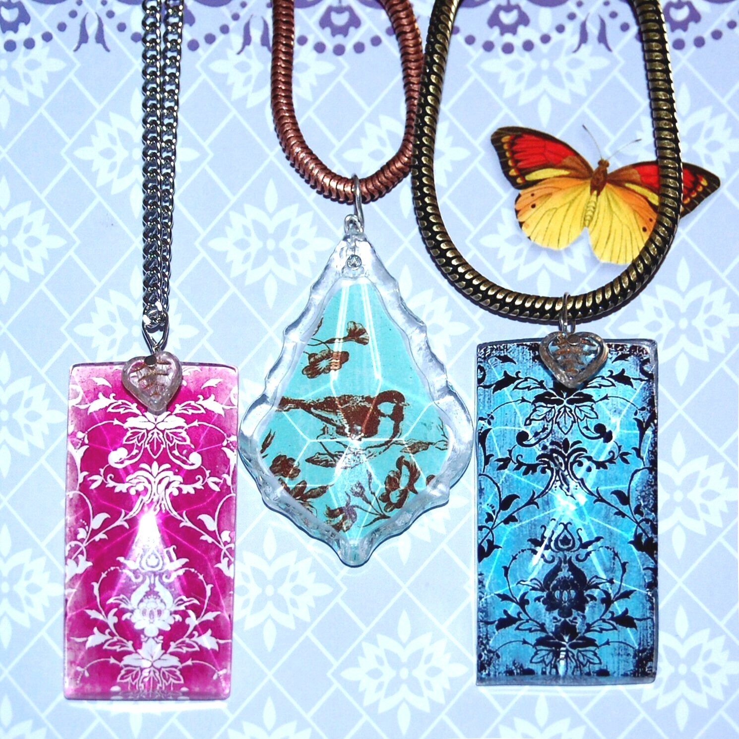ALPINE ADE DESIGNS GORGEOUS DAMASK NECKLACE 3 Styles Gift Box H27 USA Made