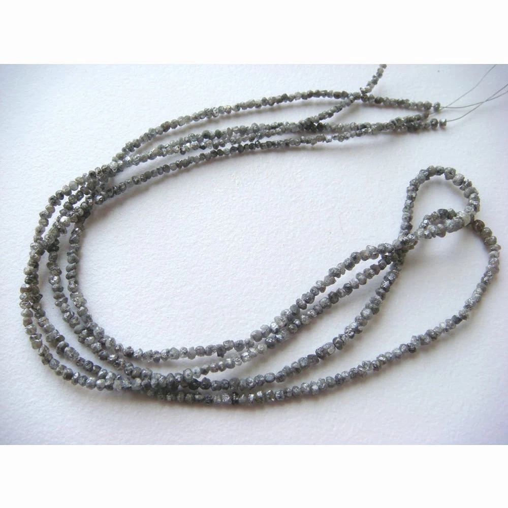 1.5mm To 3mm Gray Raw Diamond Beads, Conflict Free Diamond, Rough Diamonds