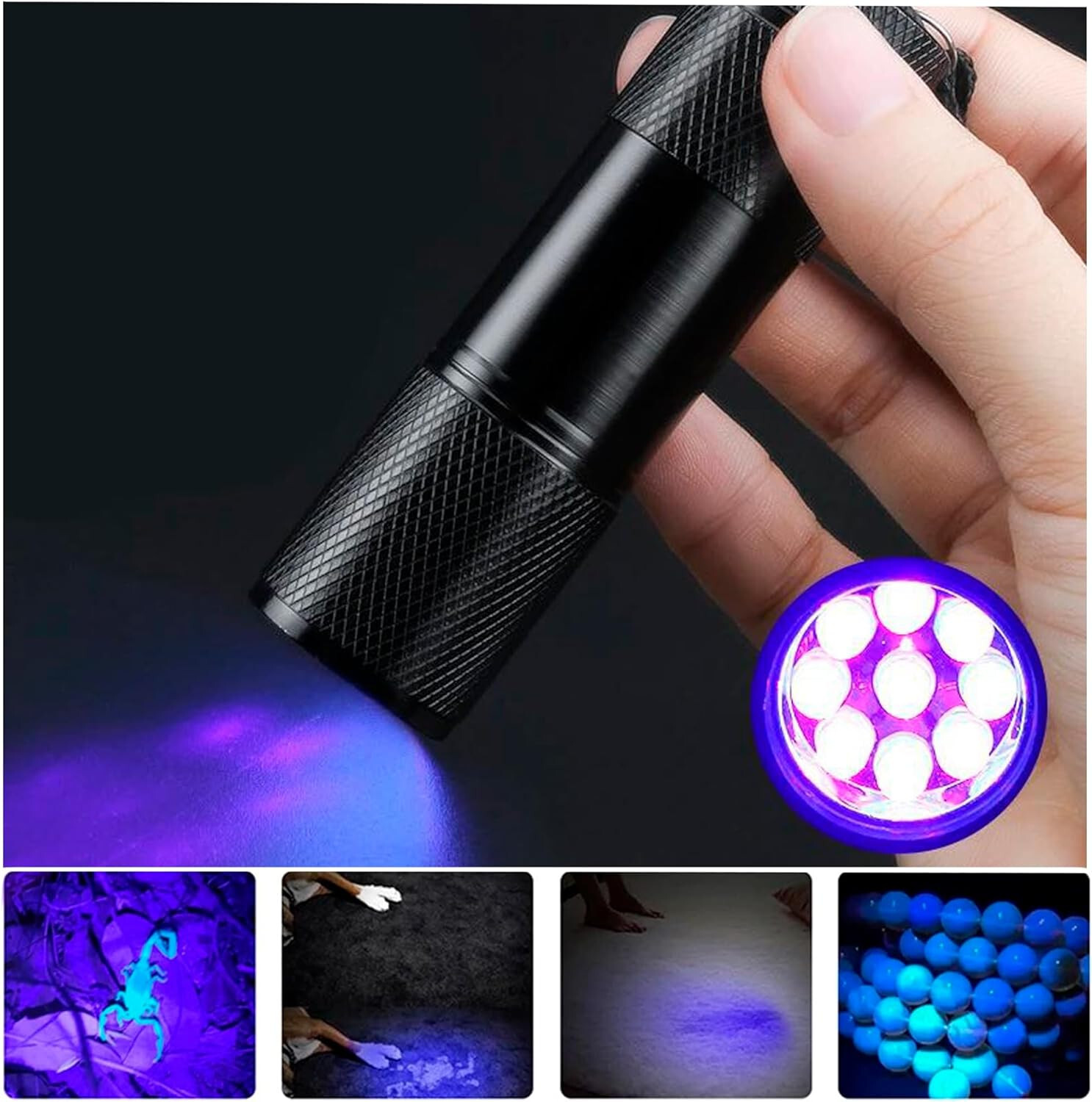 HQRP UV long wave black fluorescent light 365nm Gems Stones Jewelry Flashlight