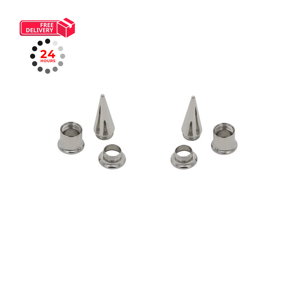 NewZenro Fashion Spike Ear 2 Stretching Tapers Plugs 316 Surgical 3mm, Black
