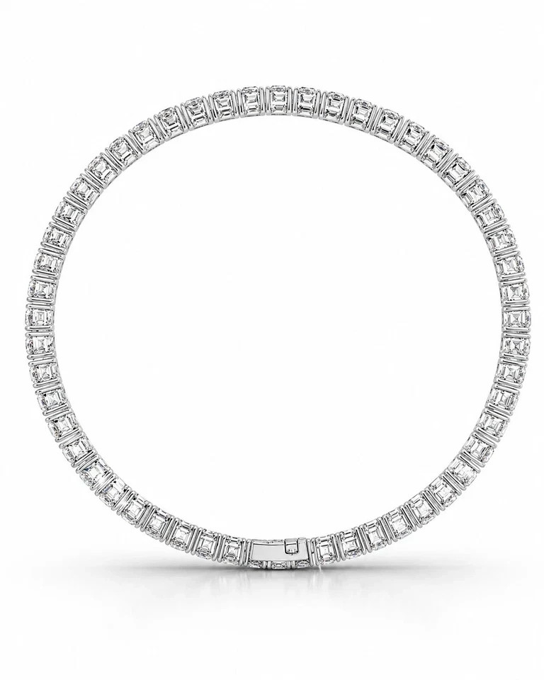 7″ Inch Tennis Bracelet 14K White Gold Plated 6 CT 4MM Round Brilliant Cut VVS1
