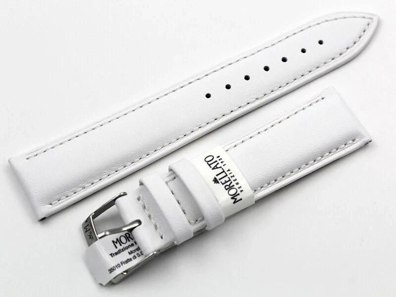 Watch Band Morellato Genuine Leather White Various Sizes Handmade Top Quality New