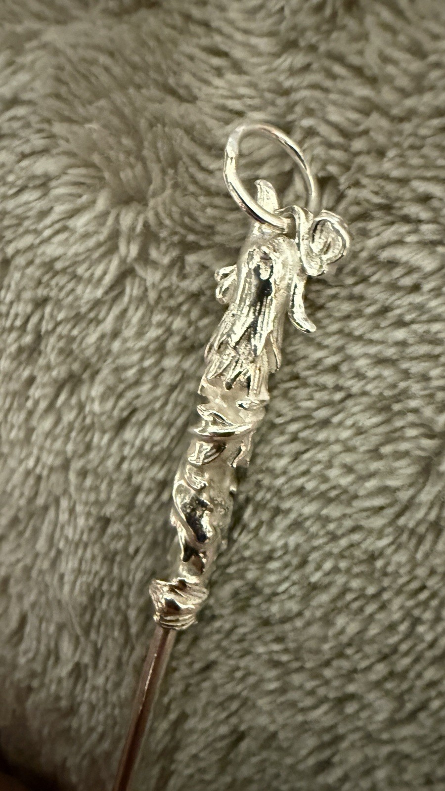 Pure .990 Sterling Silver Phoenix Spoon Pendant (Ear Pick)