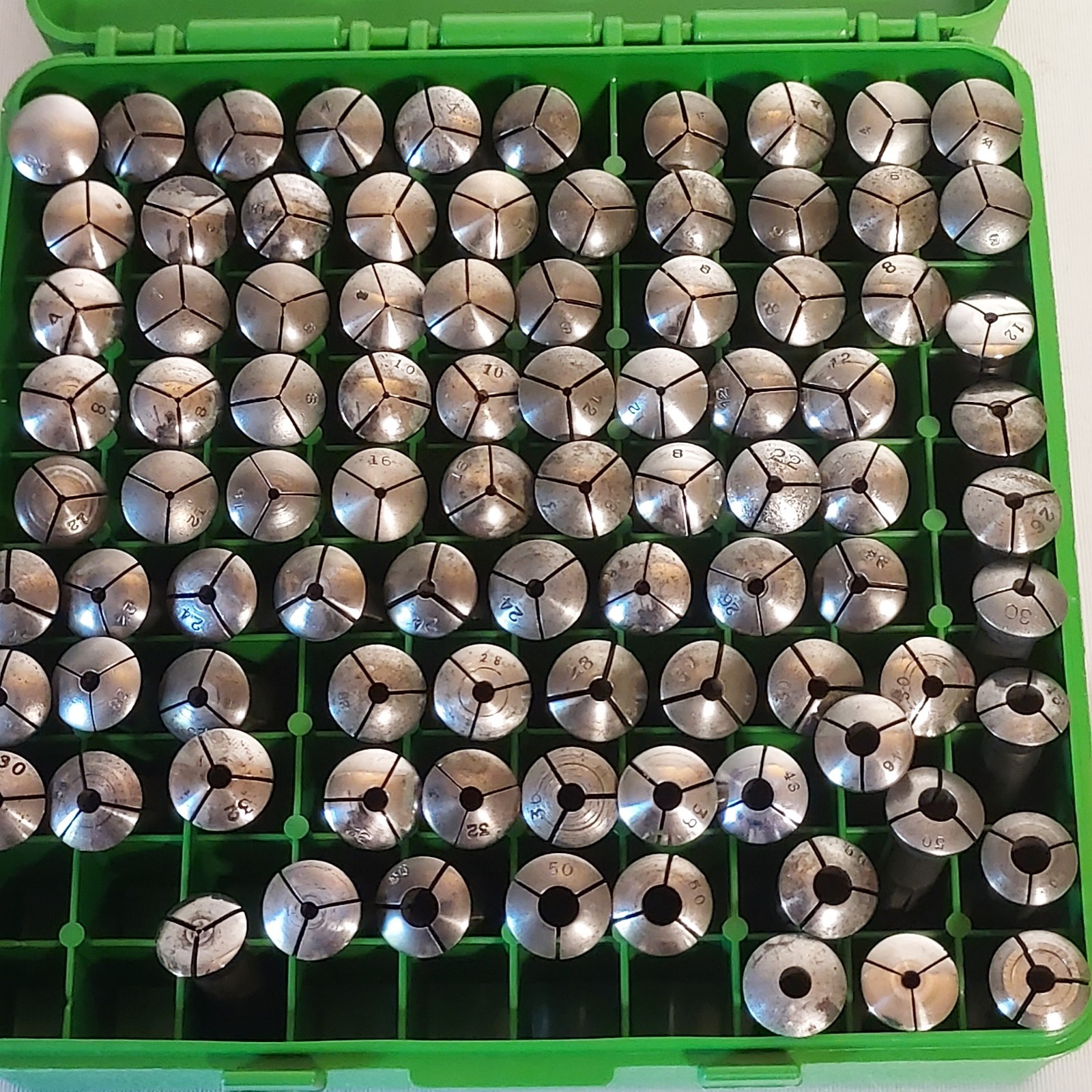 8mm WW lathe collets, Peerless, National, Wolf Jahn, unbranded C