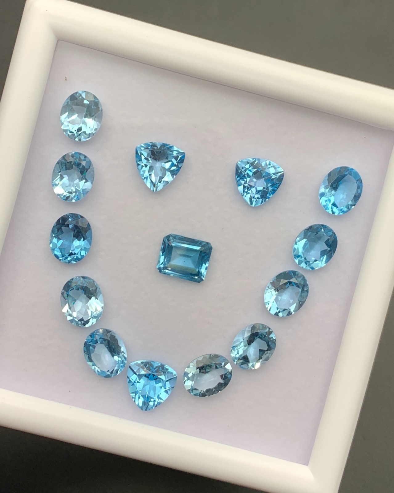 Beautiful Stunning A++ Quality Swiss Blue 66.10 Cts Topaz Stones jewelry Set