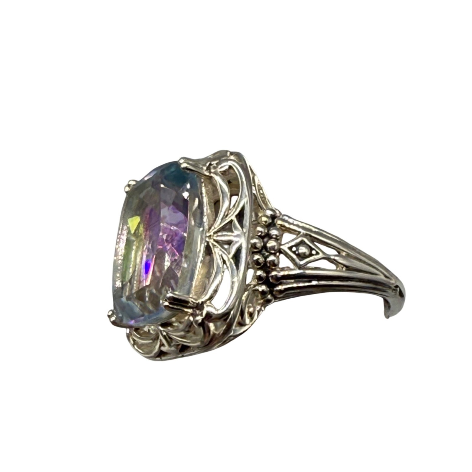 Orvieto Odyssey Sterling Silver 10.00 Ct TGW Cassiopeia Quartz Ring Size 10