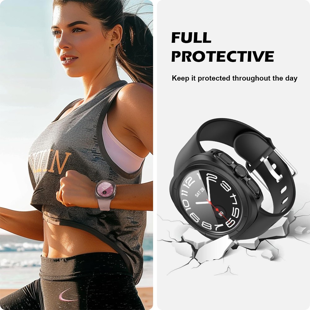For Samsung Galaxy Watch 7 Ultra 47mm Hard Cover Case + Steel Metal Band Strap