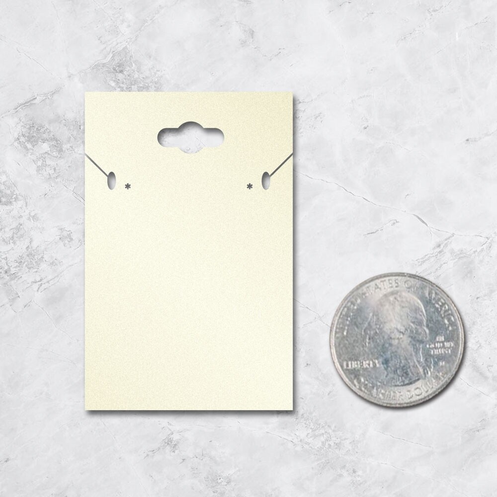 100 Custom Hanging Jewelry Earring & Necklace Display Cards – 10 Color Options
