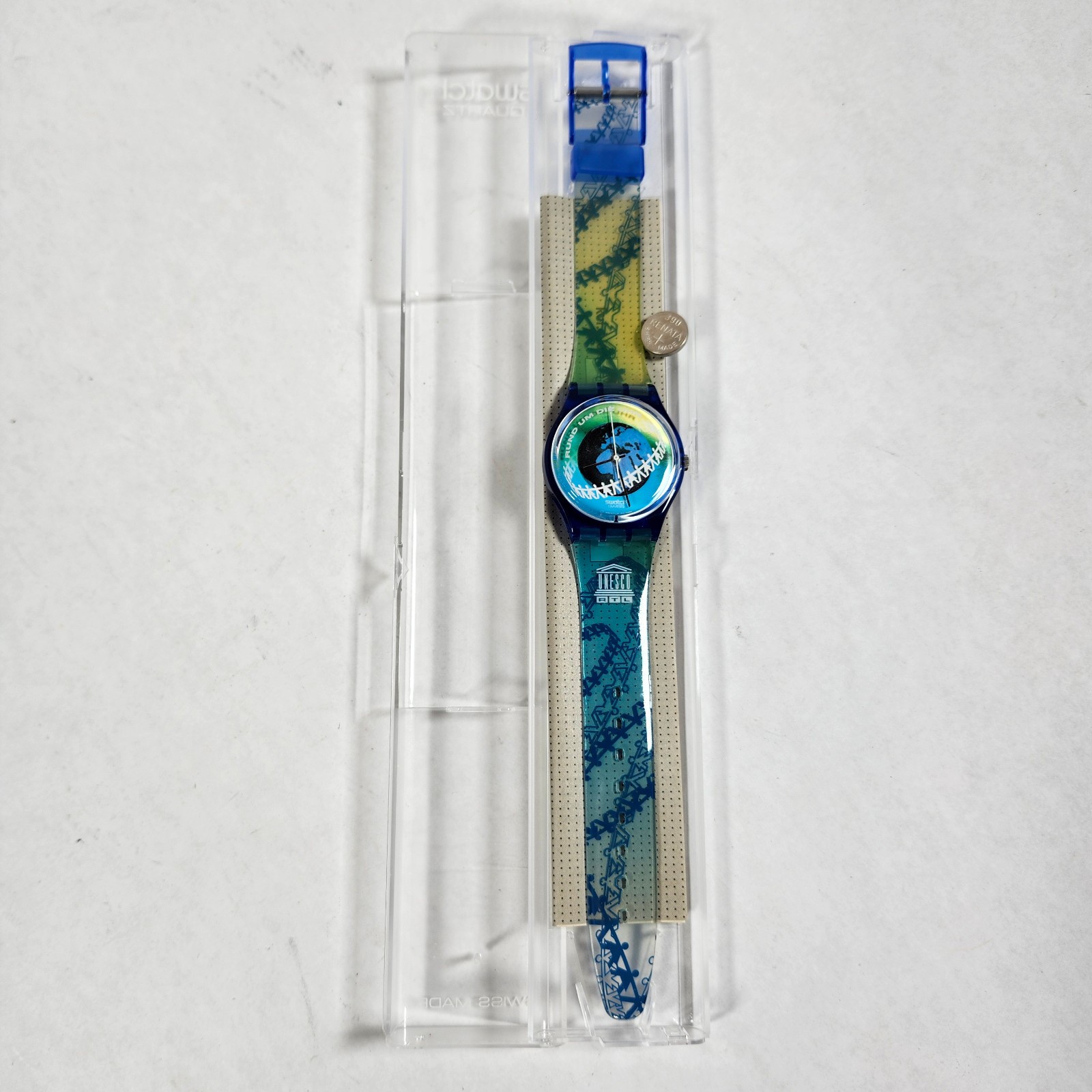 Vintage Swatch Watch Rund Und Die Uhr GZ153 with Case & Paperwork 1997 NOS NEW