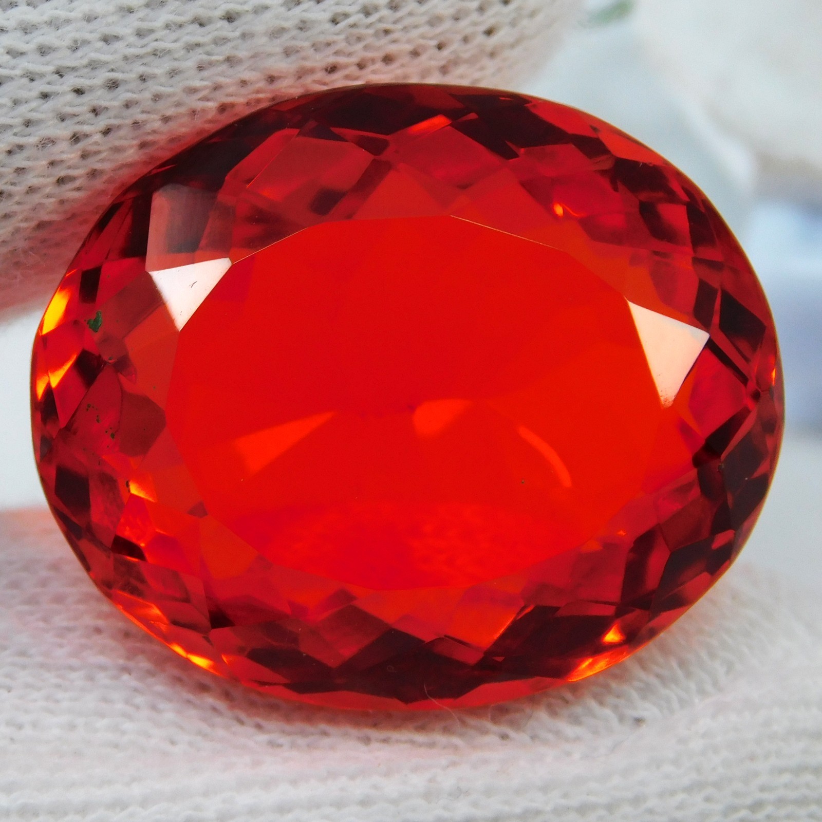 Certified 100 Cts+ Natural Mexican Fire Opal Red Orange Oval Cut Loose Gemstone