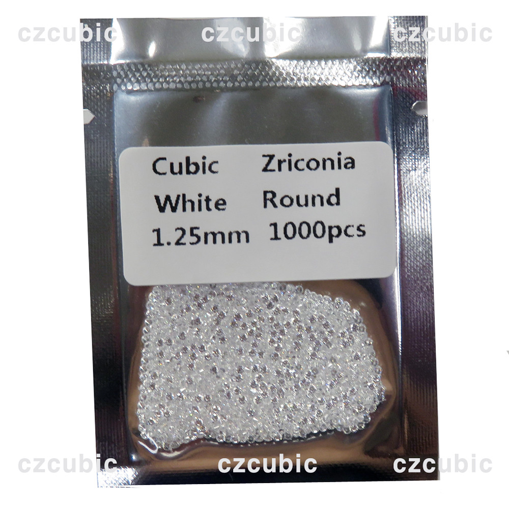 1000 PCS ROUND CUBIC ZIRCONIA/CZ LOOSSE STONE 5A QUALITY 0.80-2.50 MM FREE SHIP
