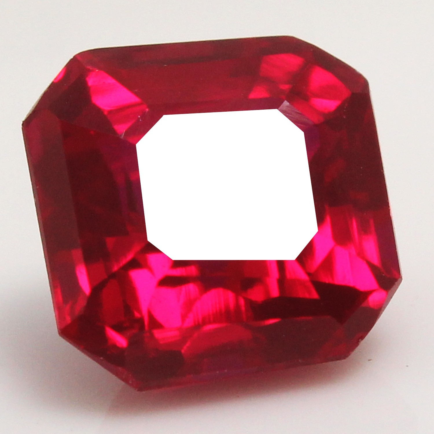 Natural 6.05 Ct Certified Mogok Pigeon Blood Red Ruby 10×10 MM Asscher Gemstone