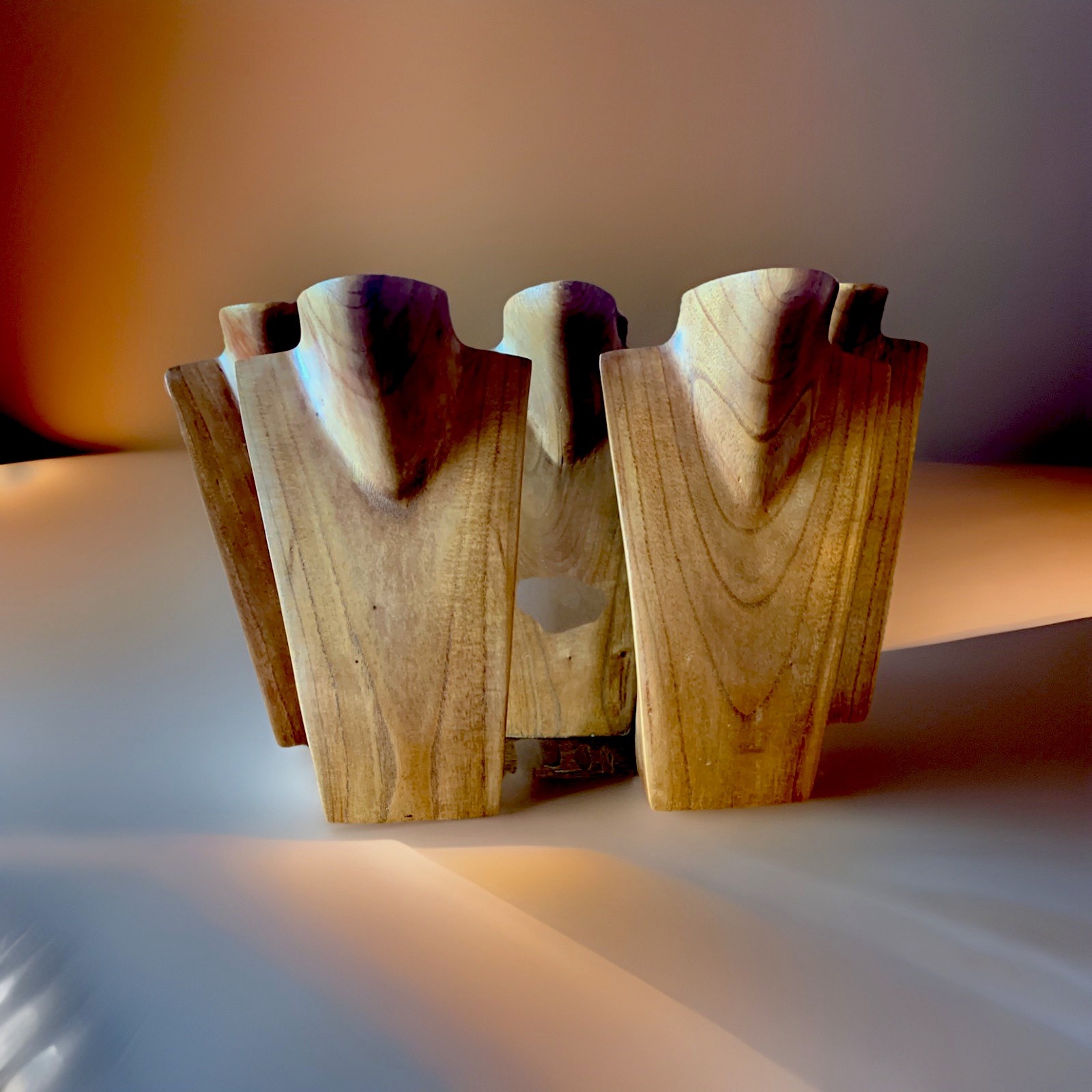 Solid Wood Display Necklace Holder