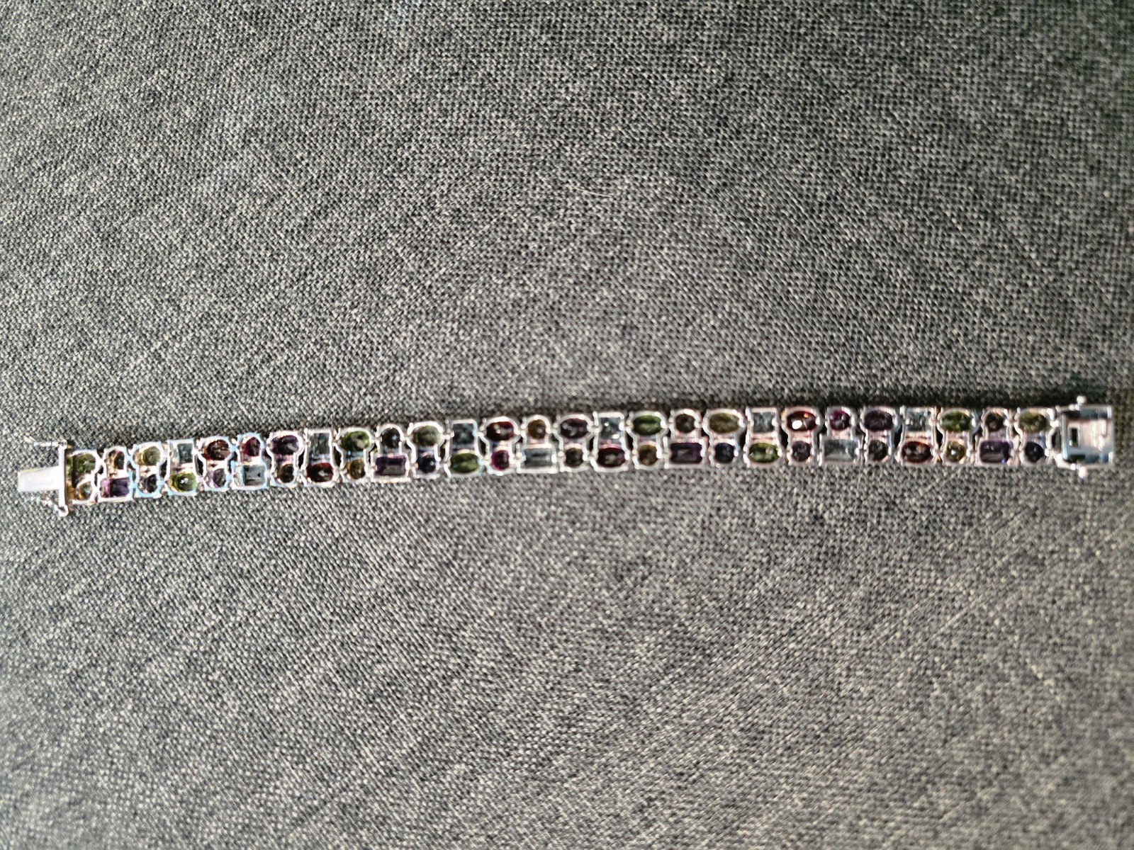 QVC Sterling Multi Gemstone Bracelet 7 1/4” QVC