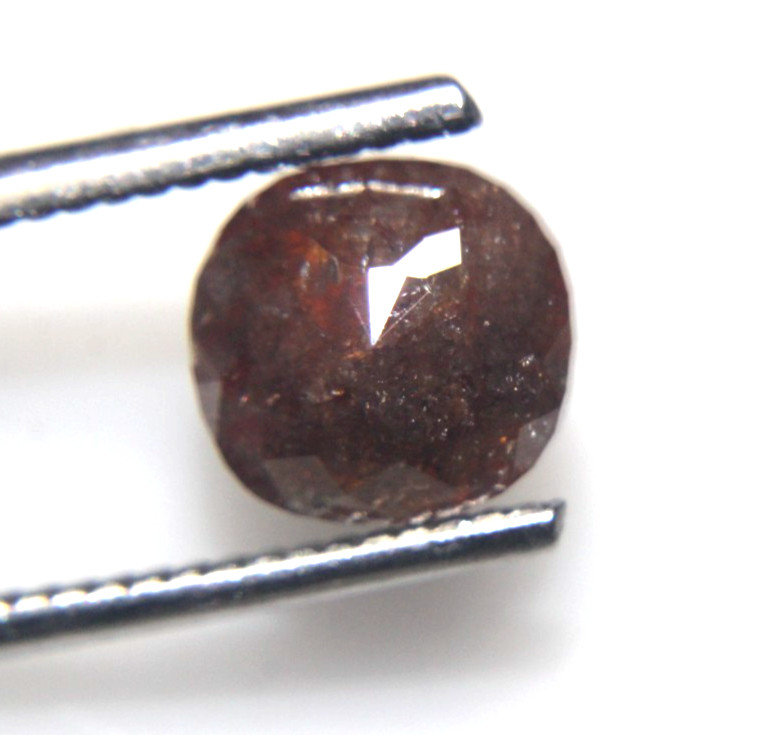 1.85Ct Beautiful Cushion Shape Red Color Sparkle Rose Cut Diamond 8.10×7.71×3.21