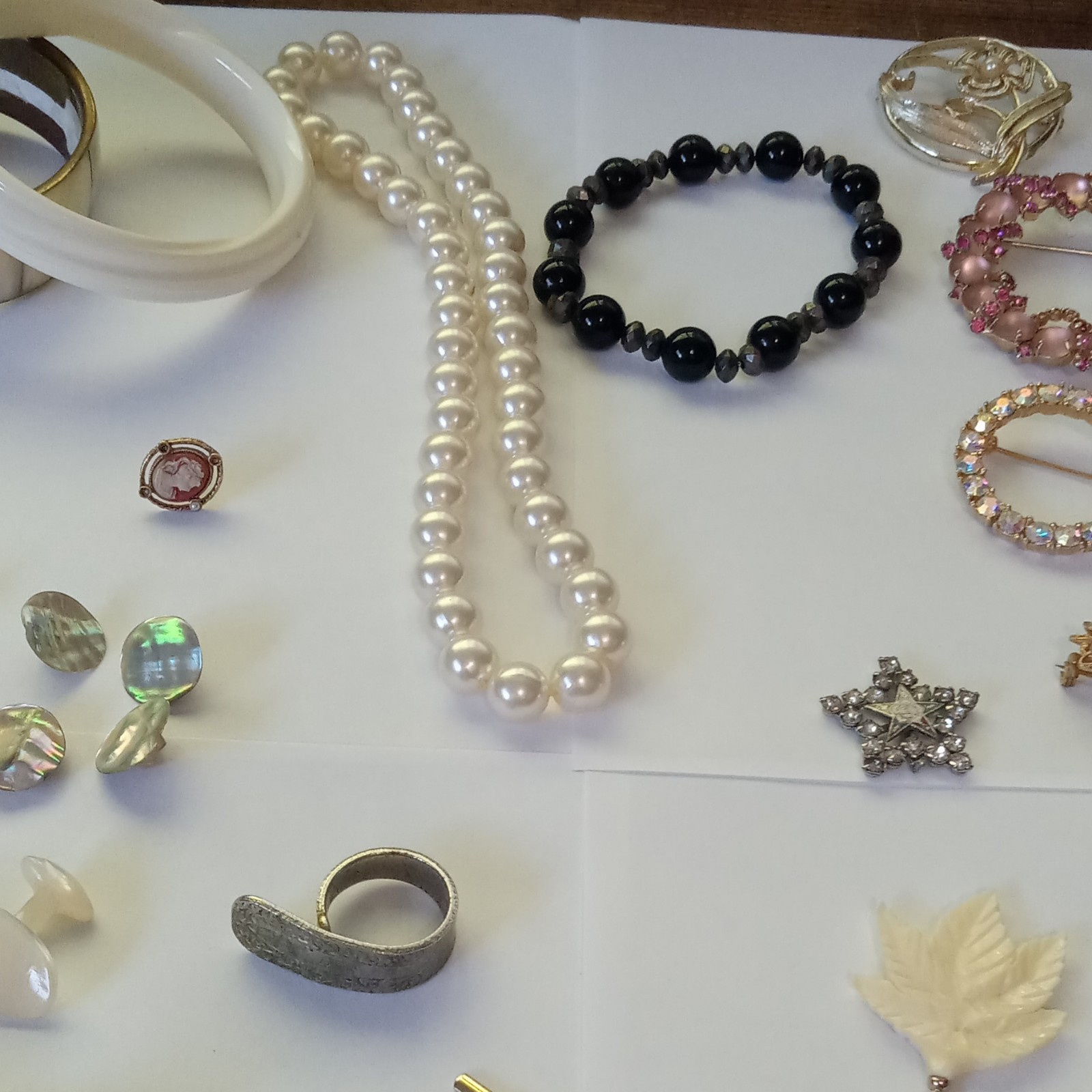 Vintage lot Of Jewelry Mixed Rings Earrings Bracelets CuffLinks Pins and more