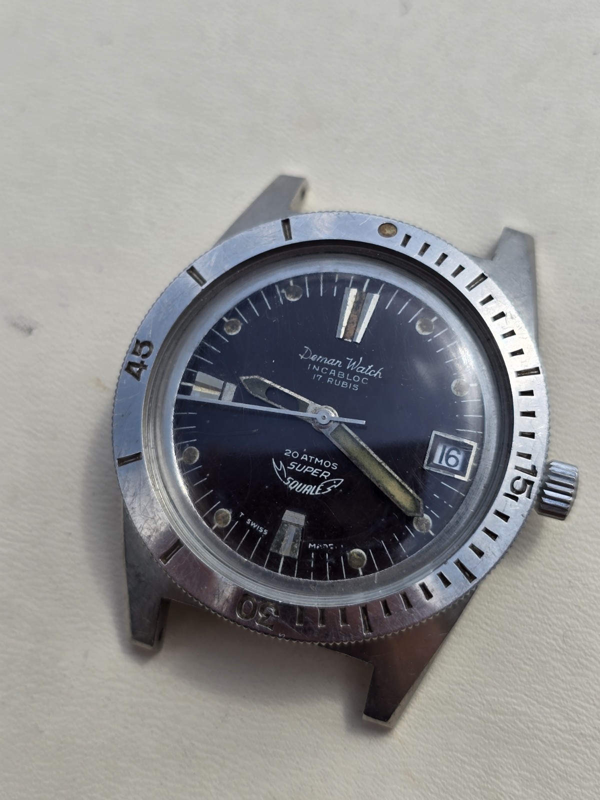 Vintage Watch Shark Super Sub Diver Deman Watch