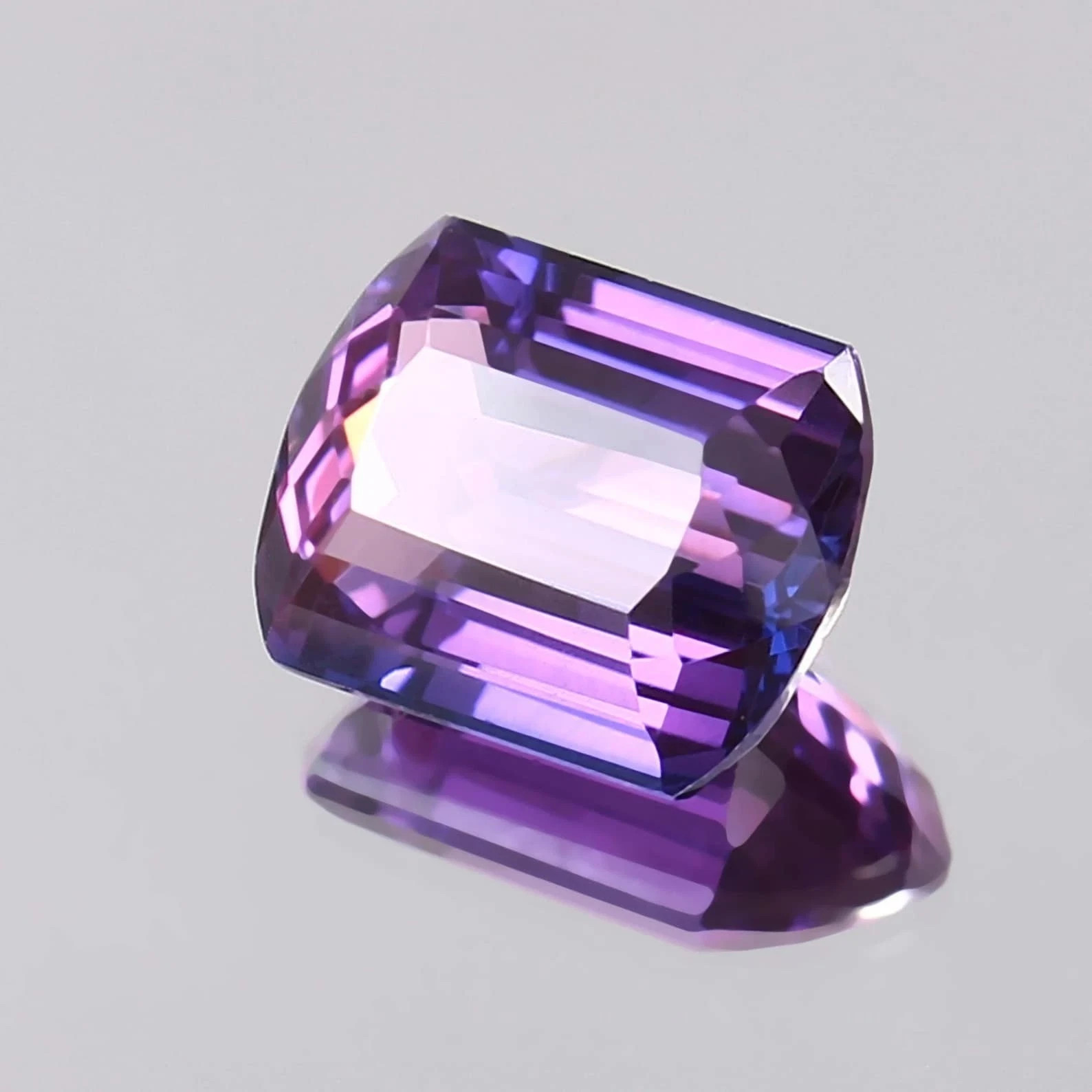 10.20 Ct Certified Natural Ceylon Purple Blue Cushion Sapphire Loose Gemstone