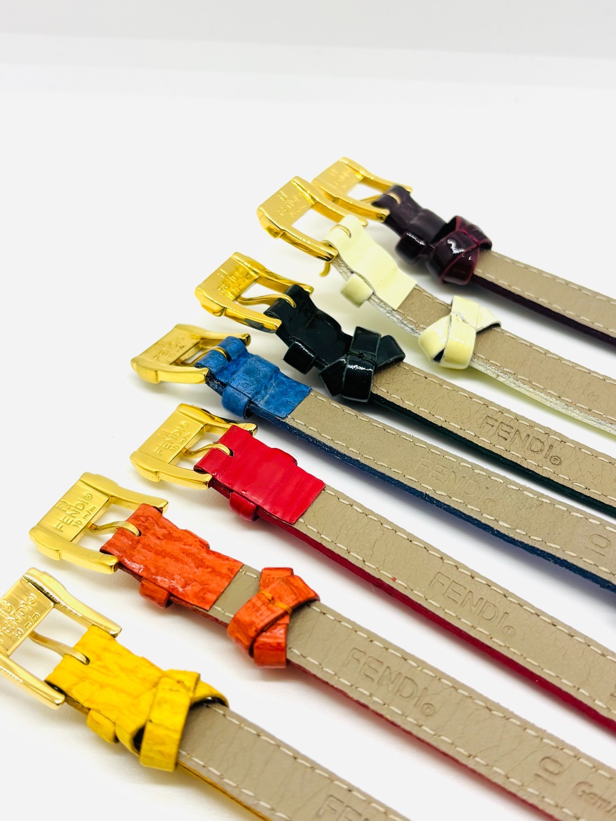 [Near MINT] Fendi 640L Chameleon Change 5 Color Belts Watch Quarts w/Case