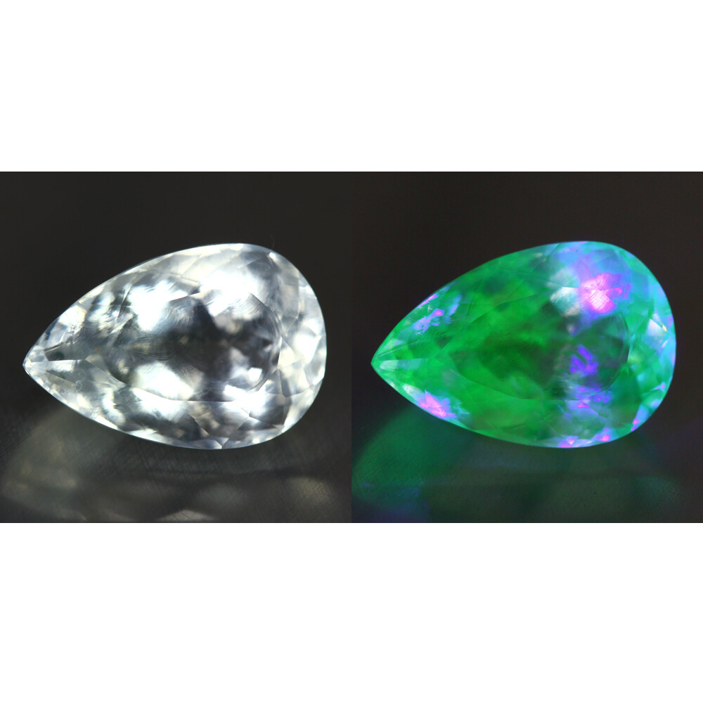 7.16 Cts” Antique 100 % Natural Untreated Mexican Uv Color Change HYALITE Opal “