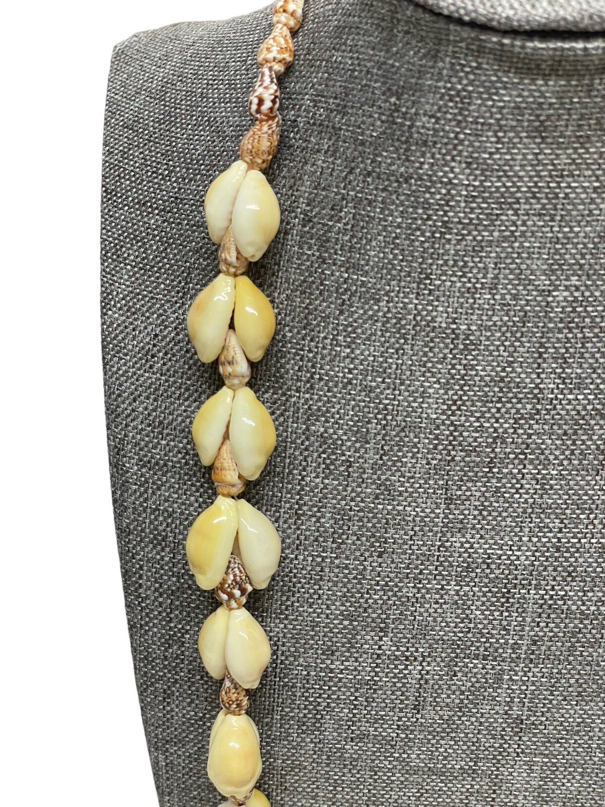 (7) Vintage Philippines Cowrie Mixed Shell Long Strand Necklaces Hippy Boho
