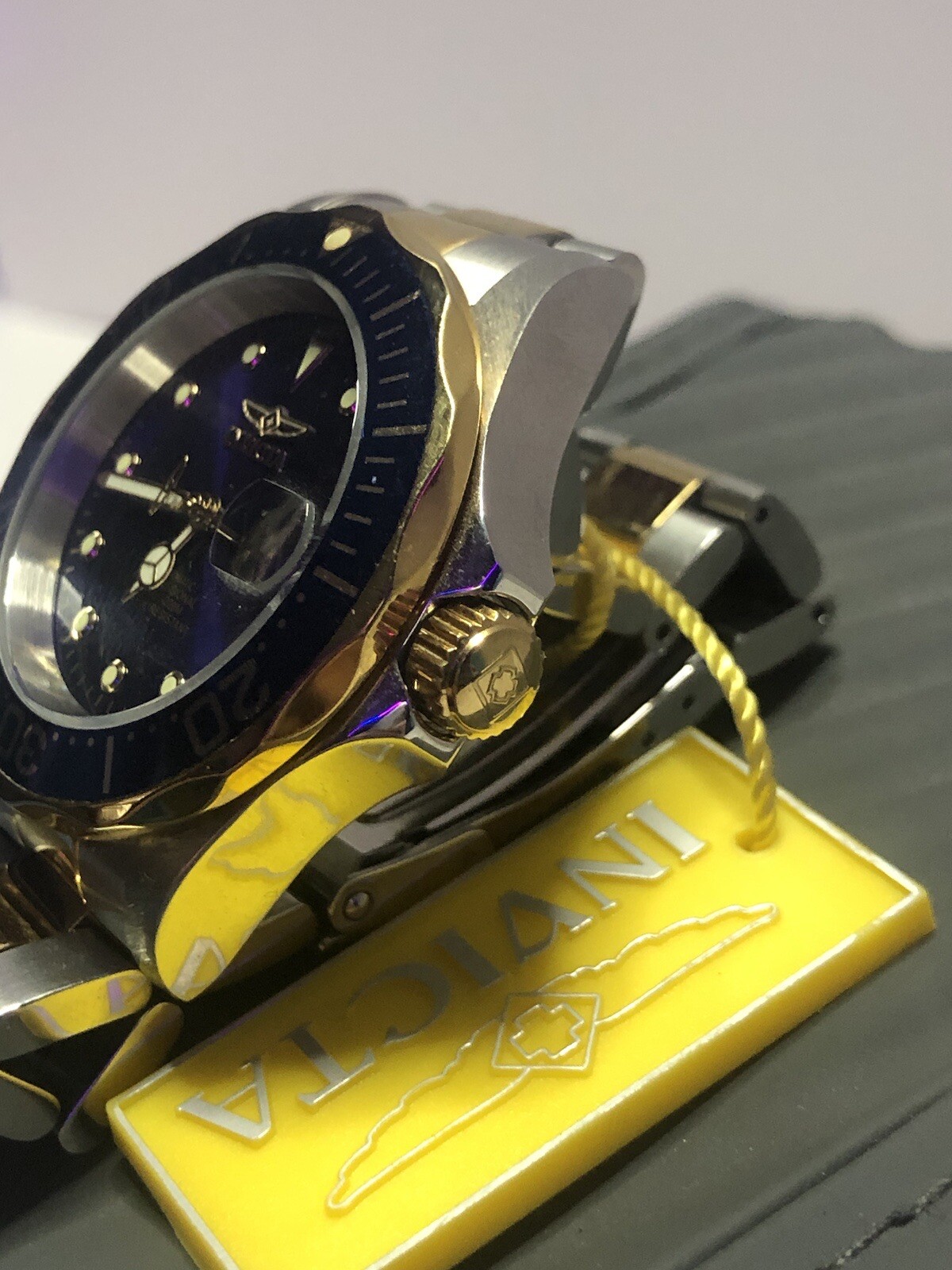 Invicta Pro Diver 26972 Blue Dial Two Tone Stainless Steel Wrist Watch for Men